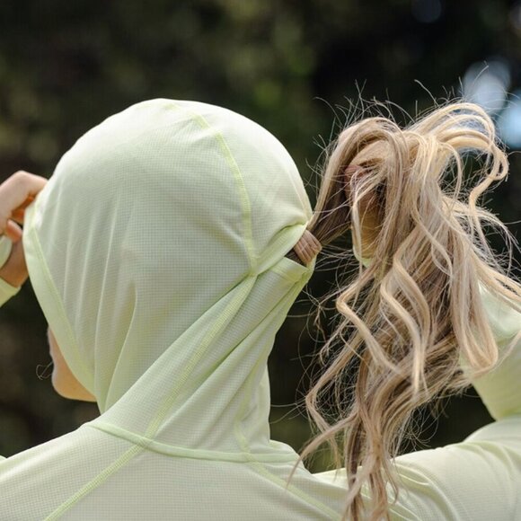 Athleta Pacifica II Hybrid Half Zip jacket, Alluring Yellow SIZE M #531169 - Picture 3 of 16